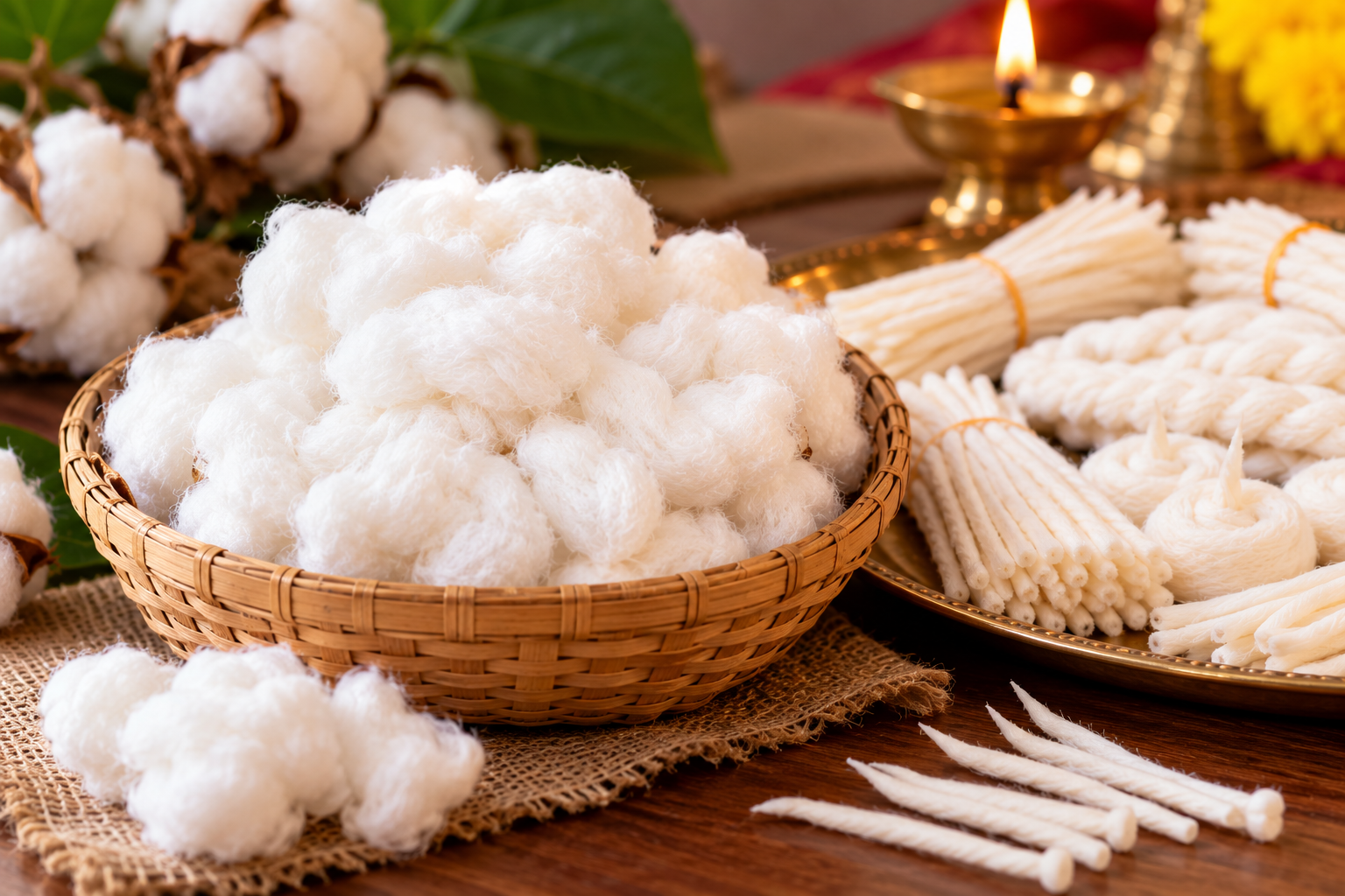 Handmade cotton wicks